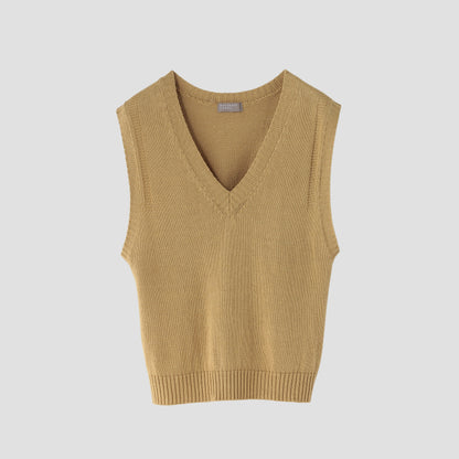 LINEN COTTON SILK SLIPOVER KNIT