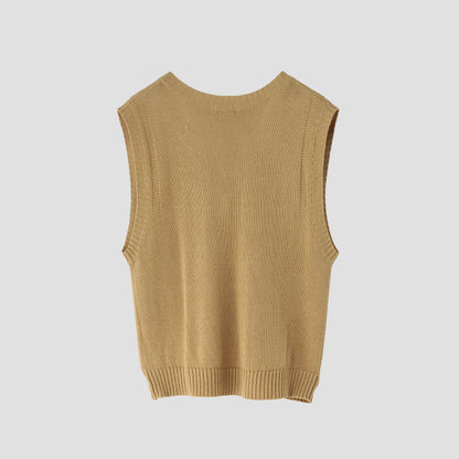 LINEN COTTON SILK SLIPOVER KNIT
