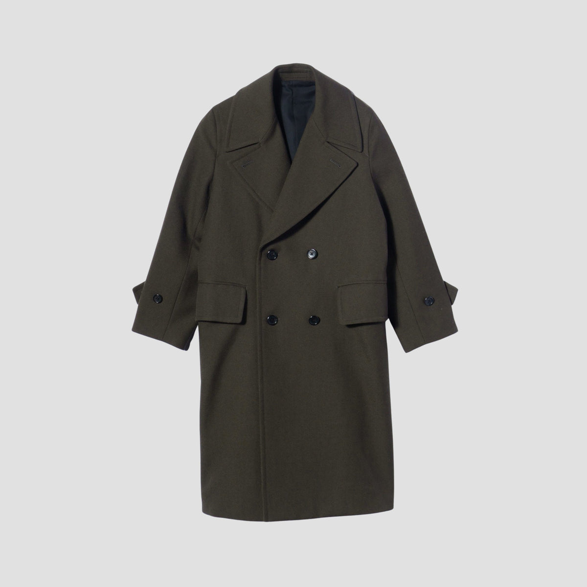 WORSTED WOOL TWILL COAT