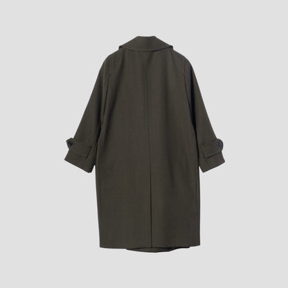 WORSTED WOOL TWILL COAT