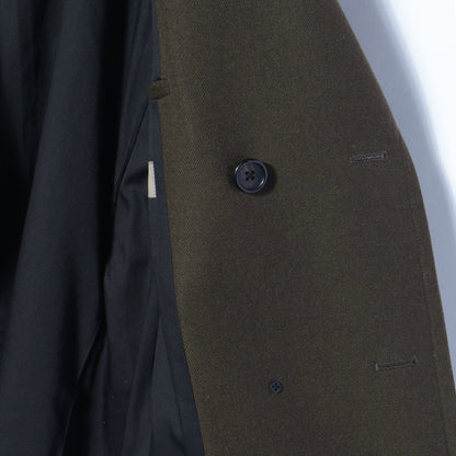 WORSTED WOOL TWILL COAT