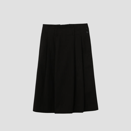 BRUSHED COTTON WOOL SKIRT