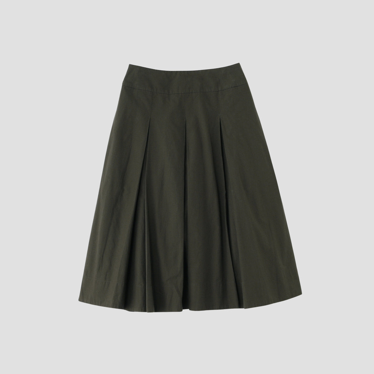 SILK COTTON POPLIN SKIRT
