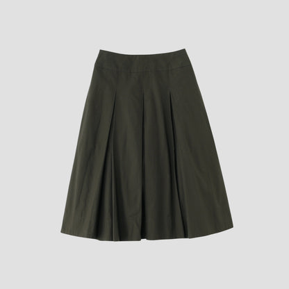 SILK COTTON POPLIN SKIRT