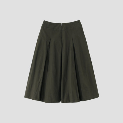 SILK COTTON POPLIN SKIRT