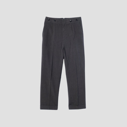 YARN DYED COTTON LINEN TROUSERS