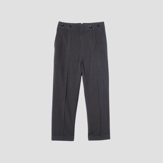 YARN DYED COTTON LINEN TROUSERS