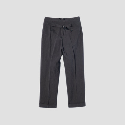 YARN DYED COTTON LINEN TROUSERS