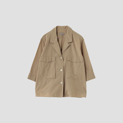 PIECE DYED WASHED COTTON SHIRT