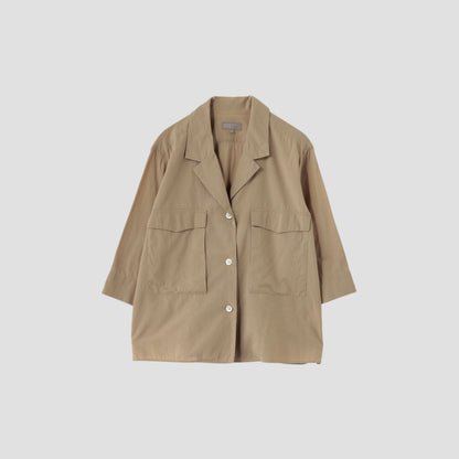 PIECE DYED WASHED COTTON SHIRT