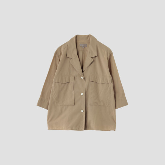 PIECE DYED WASHED COTTON SHIRT