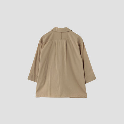 PIECE DYED WASHED COTTON SHIRT