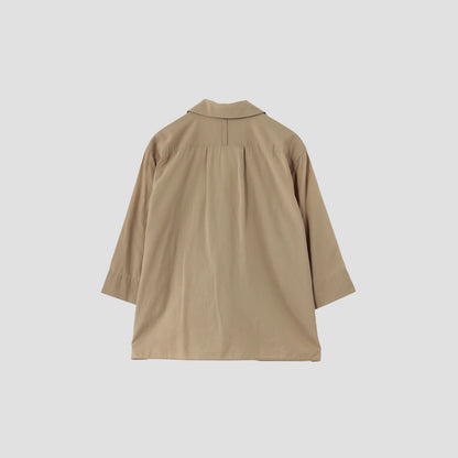 PIECE DYED WASHED COTTON SHIRT