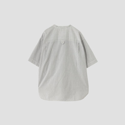 COTTON LINEN STRIPE SHIRT