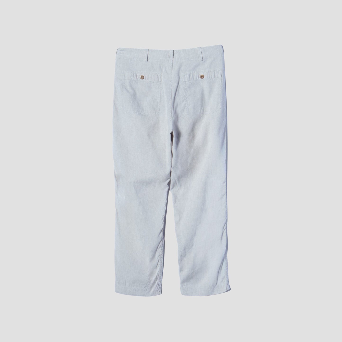 LINEN COTTON CANVAS TROUSERS