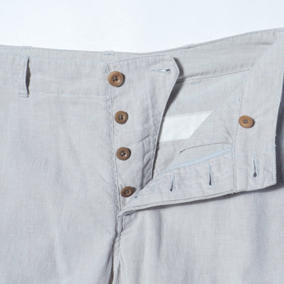 LINEN COTTON CANVAS TROUSERS