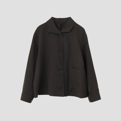 WOOL LINEN HOPSACK JACKET