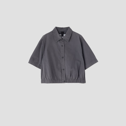 SANDED COTTON LINEN SHIRT