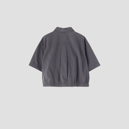 SANDED COTTON LINEN SHIRT