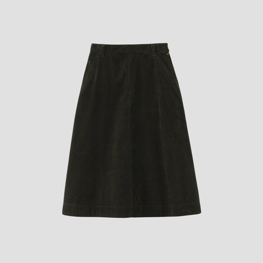 DRY COTTON NEEDLECORD SKIRT