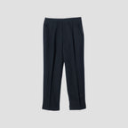 COMPACT BARATHEA WOOL TROUSERS
