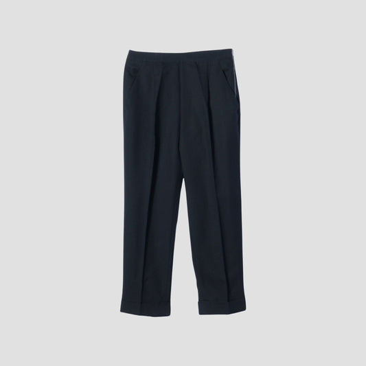 COMPACT BARATHEA WOOL TROUSERS