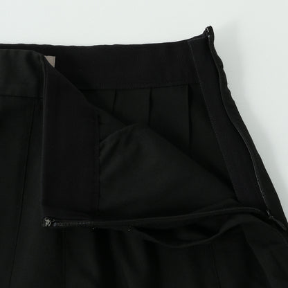 FINE WOOL POPLIN SKIRT