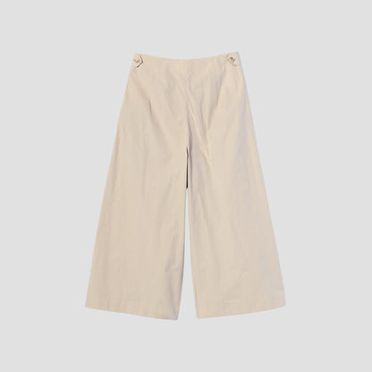 WASHED YARN DYE POPLIN TROUSERS