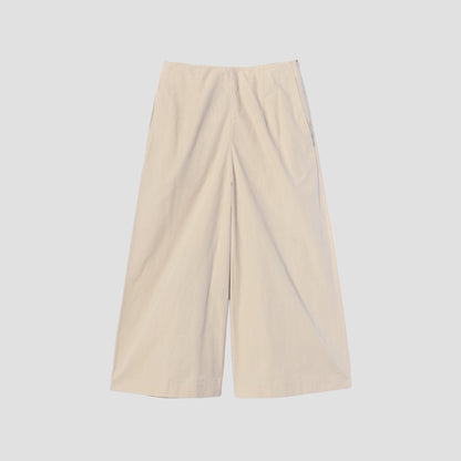 WASHED YARN DYE POPLIN TROUSERS