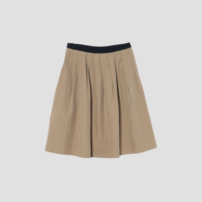 YARN DYE COTTON LINEN SKIRT
