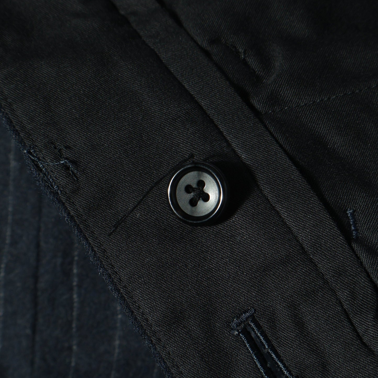WORSTED WOOL PINSTRIPE TROUSERS