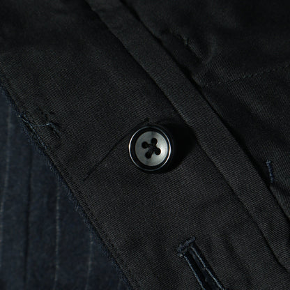 WORSTED WOOL PINSTRIPE TROUSERS