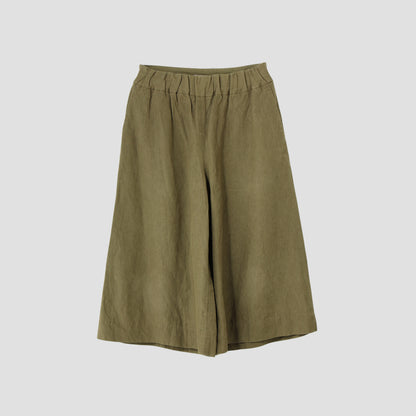 COATED LINEN PLAINWEAVE TROUSERS