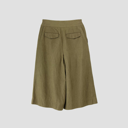 COATED LINEN PLAINWEAVE TROUSERS