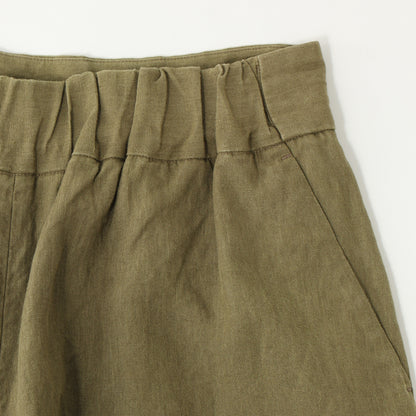 COATED LINEN PLAINWEAVE TROUSERS