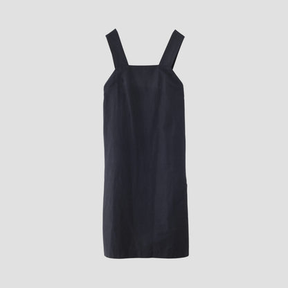 COTTON LINEN SILK POPLIN DRESS