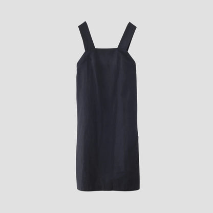 COTTON LINEN SILK POPLIN DRESS