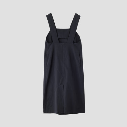 COTTON LINEN SILK POPLIN DRESS