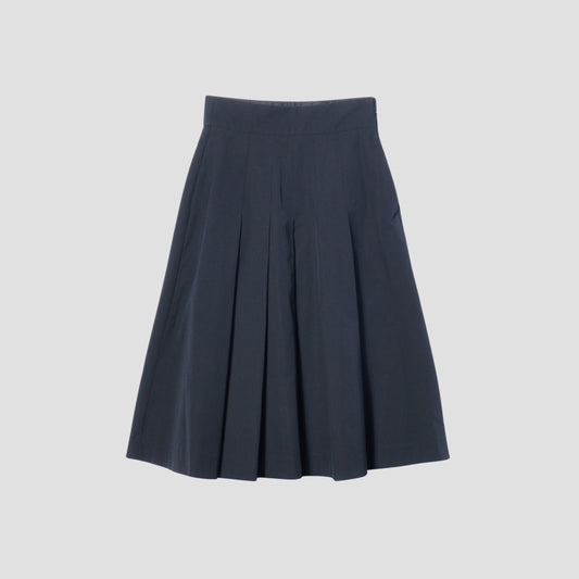 FINE WOOL COTTON TWILL SKIRT