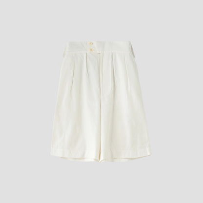 LINEN COTTON TWILL TROUSERS