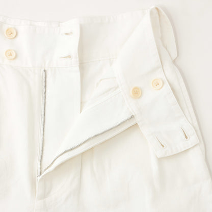 LINEN COTTON TWILL TROUSERS