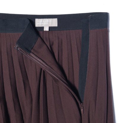 FINE WOOL GABARDINE SKIRT