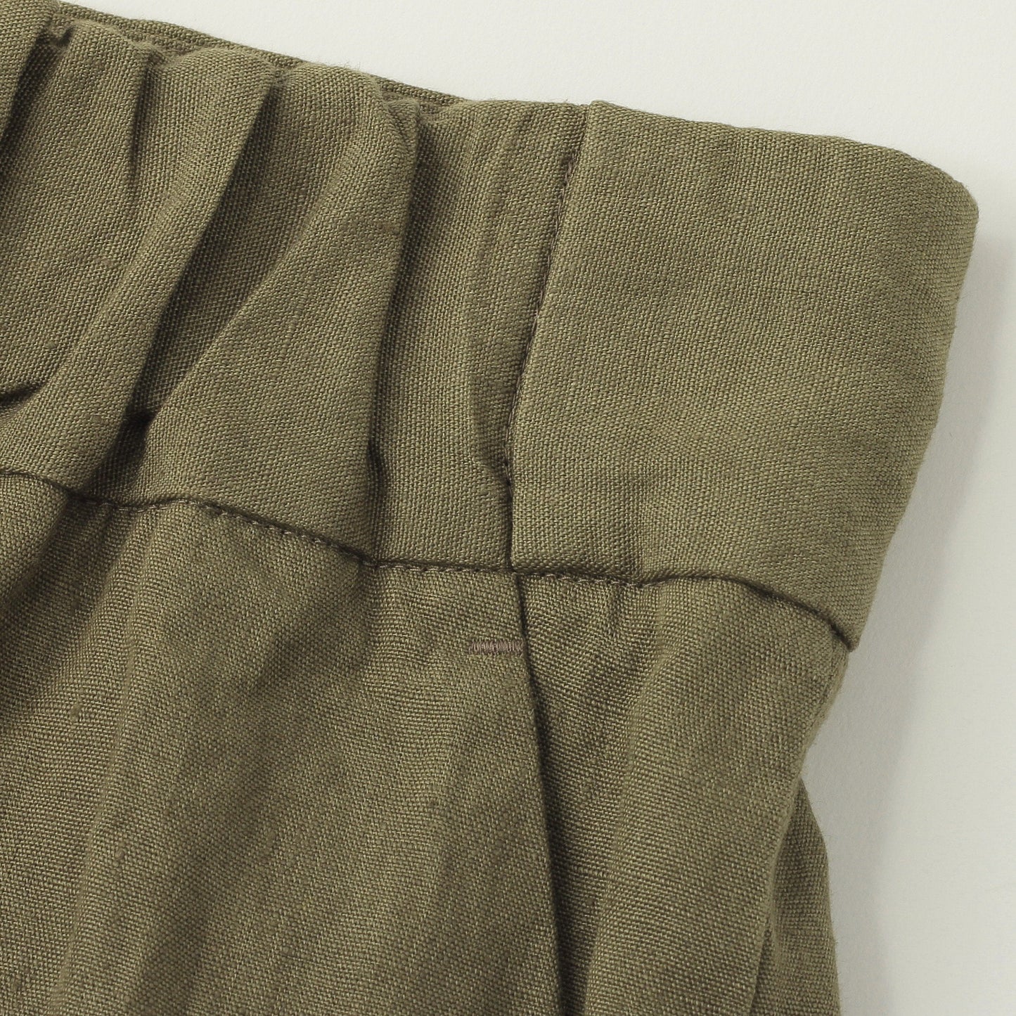 COATED LINEN PLAINWEAVE TROUSERS