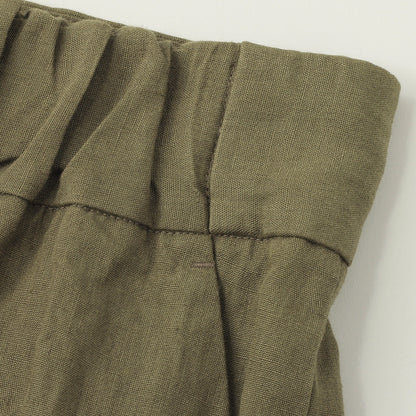 COATED LINEN PLAINWEAVE TROUSERS