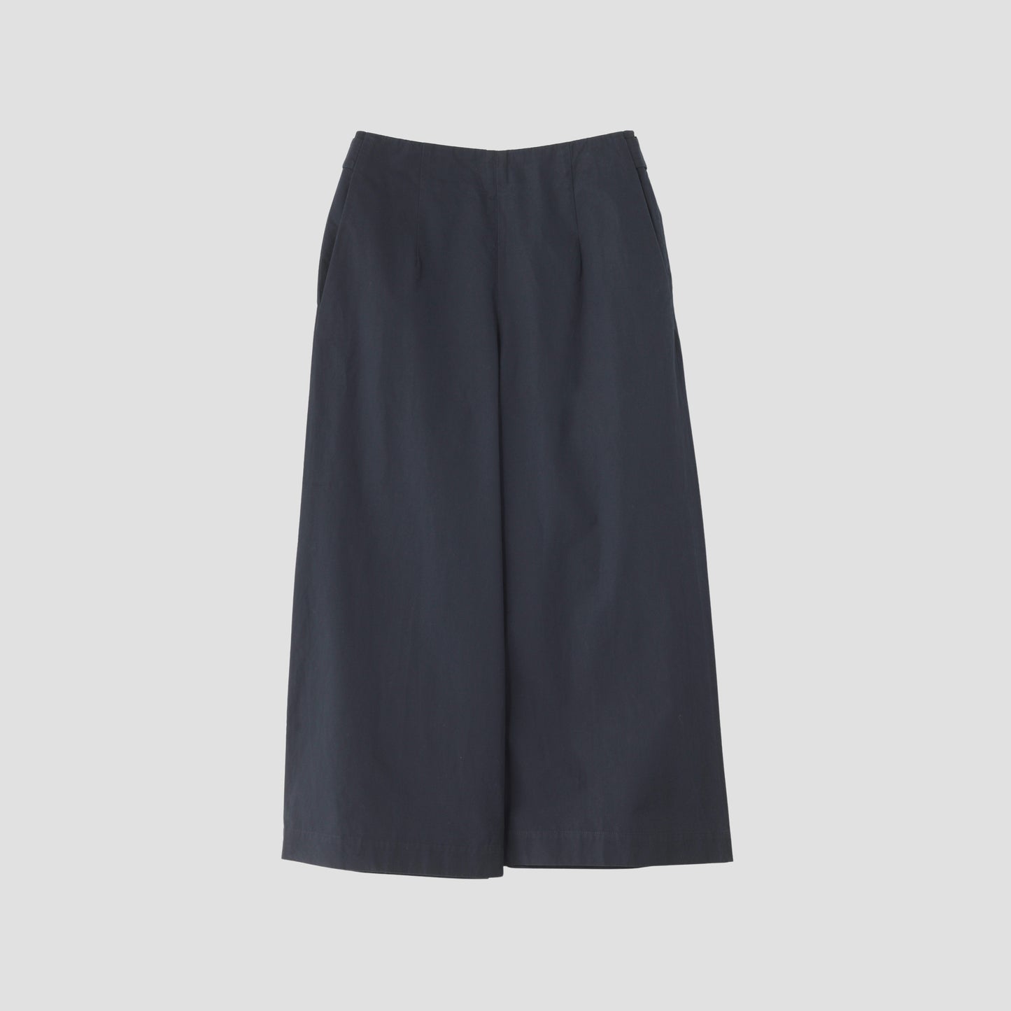 WASHED YARN DYE COTTON POPLIN TROUSERS