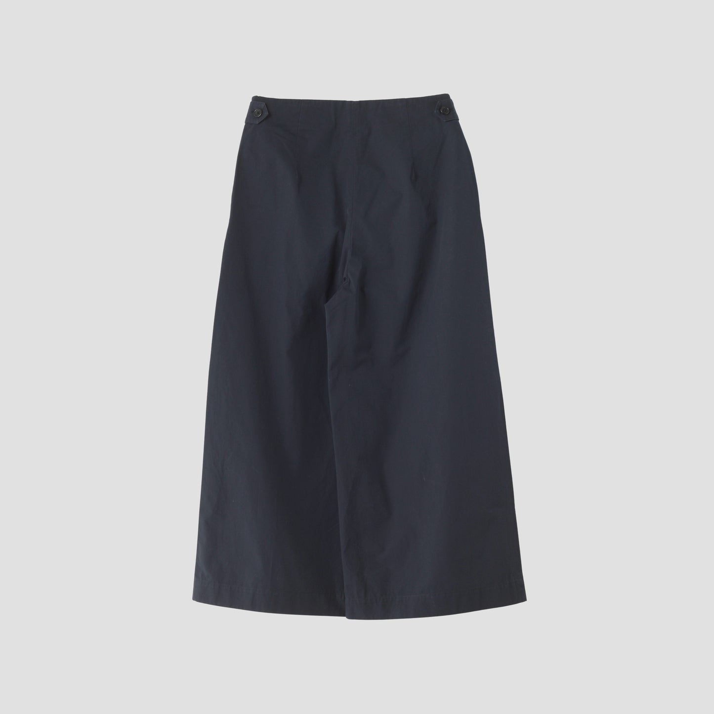 WASHED YARN DYE COTTON POPLIN TROUSERS