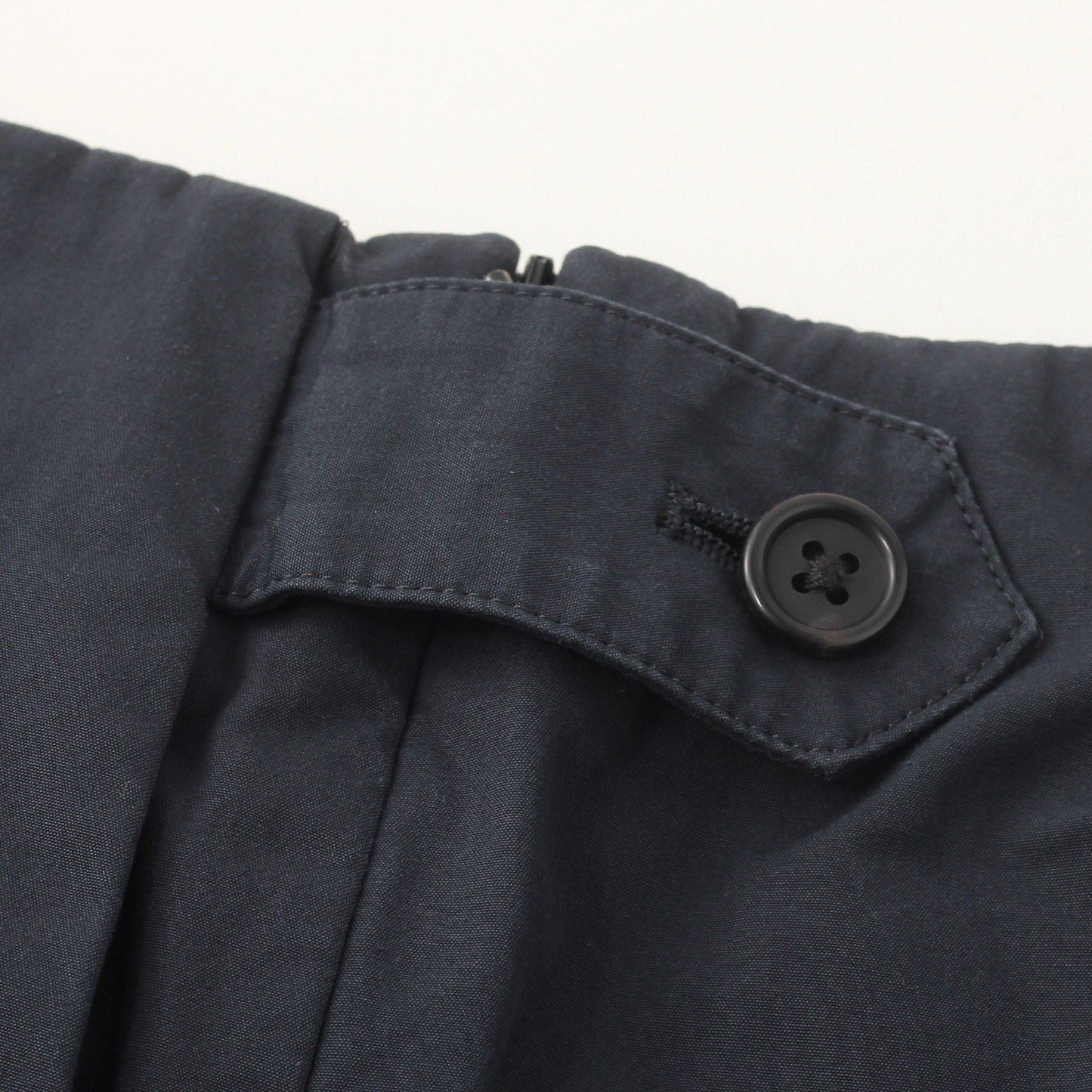 WASHED YARN DYE COTTON POPLIN TROUSERS