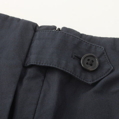 WASHED YARN DYE COTTON POPLIN TROUSERS