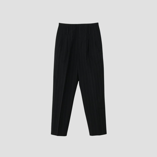 WIDE PINSTRIPE WOOL TROUSERS