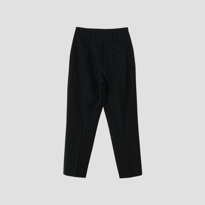 WIDE PINSTRIPE WOOL TROUSERS